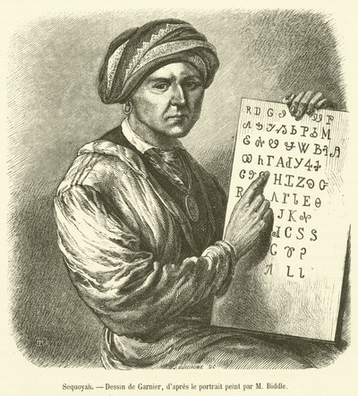 Sequoyah (gravura) de French School