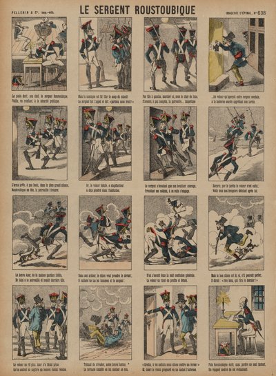 Sargento Roustoubique (gravura colorida) de French School