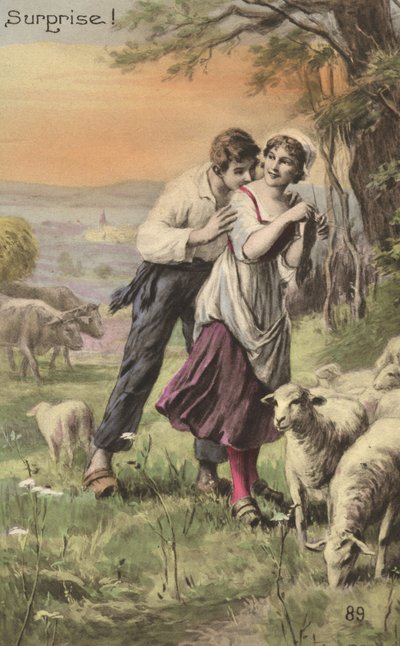 Pastor e Pastorinha (cor litho) de French School