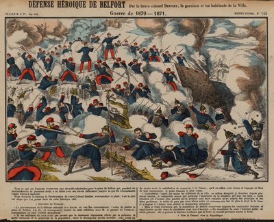 Cerco de Belfort, Guerra Franco-Prussiana, novembro de 1870 - fevereiro de 1871 de French School
