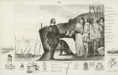 Cerco de La Rochelle, França, 1627-1628 de French School