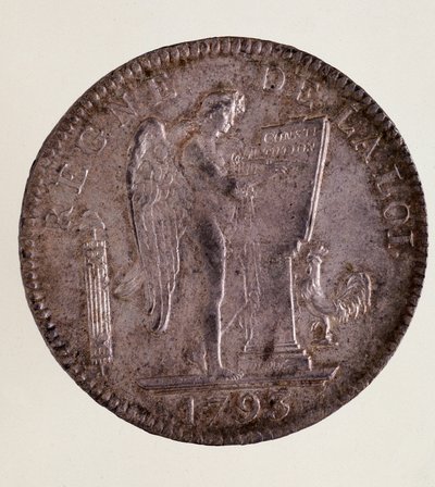 Silver french ecu (scude), french republic (1793-1804) de French School