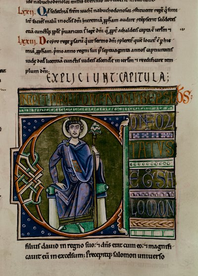 Salomão da Bíblia de Souvigny de French School