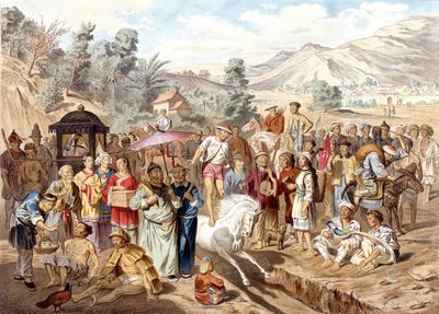 Sul da China: Exame de Solteiro Militar em Sin Cheou Fou. Atlas da viagem de exploração à Indochina durante os anos 1866-1868, editado por F. Gamier de French School