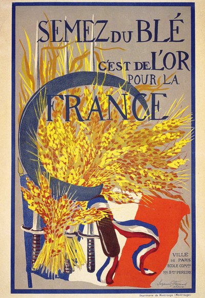 Semear trigo é ouro para a França - cartaz de French School