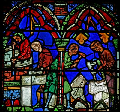 Janela St Cheron: doadores - maçons (w15) de French School