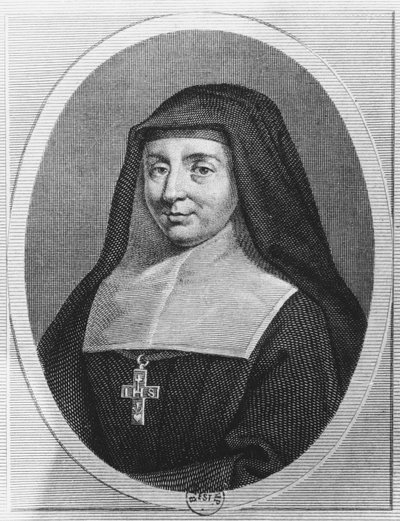 Santa Jane Frances de Chantal (gravura) de French School