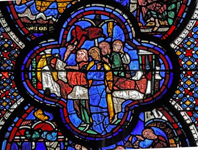 Janela de São João: A morte de Stacatus: um demônio leva sua alma (w48) de French School