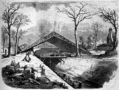 Estado das obras do glaciar do Bois de Boulogne, Paris de French School