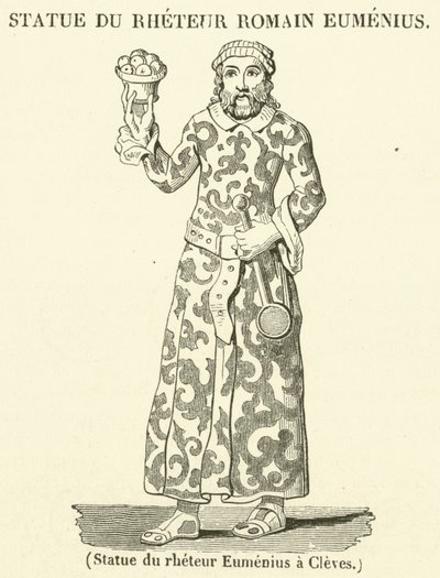 Estátua do reitor Euménio a Cleves (gravura) de French School