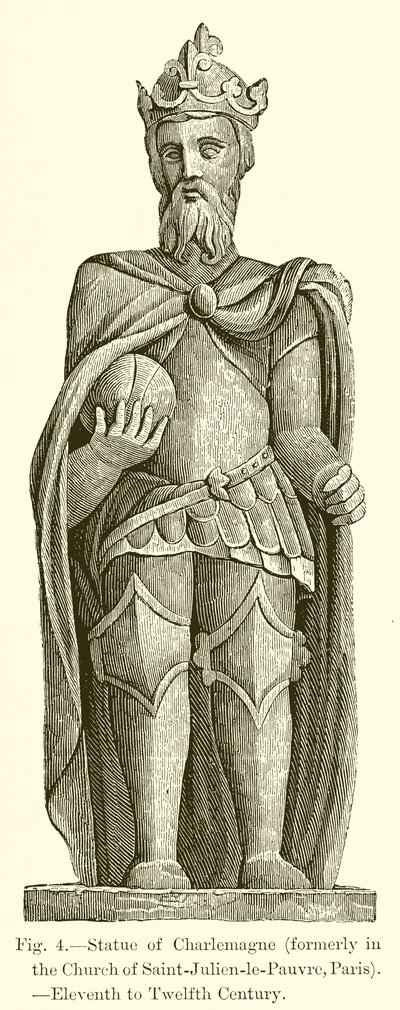 Estátua de charlemagne de French School