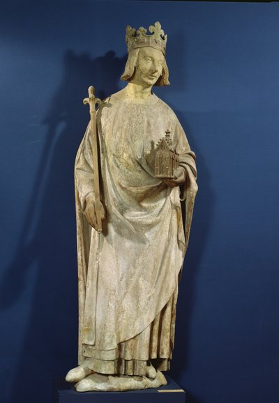 Estátua de Carlos V (1338-80) Rei da França, 1365-80 (ver também 27646) de French School