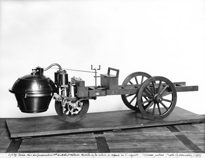 Carro a vapor inventado por Nicolas Joseph Cugnot (1725-1804) de French School