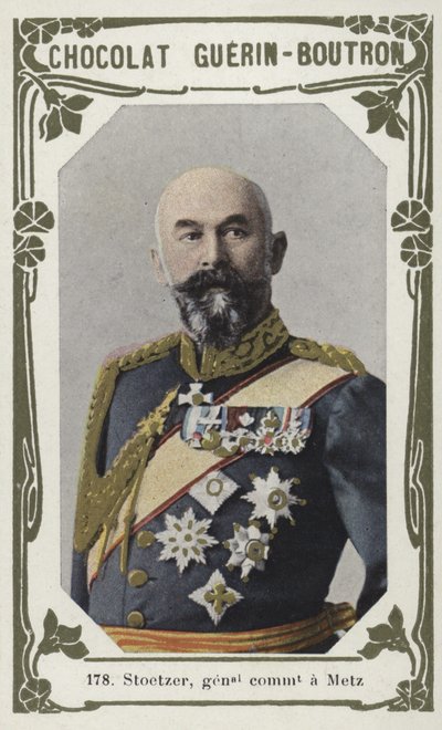 Stoetzer, comandante geral de um Metz (foto colorida) de French School