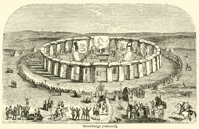 Stonehenge, restaurado (gravura) de French School