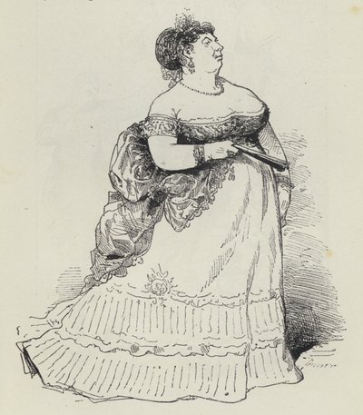 Senhora robusta (gravura) de French School