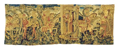 Fragmento de tapeçaria mitológica de Estrasburgo, c.1470-90 de French School
