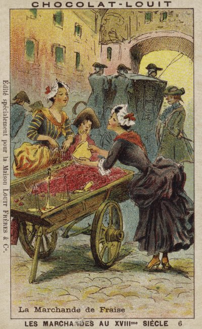 Vendedor de morango, século XVIII de French School