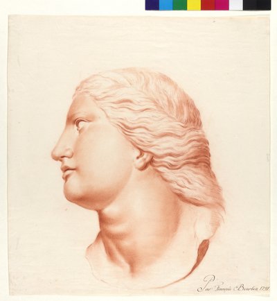 Estudo baseado na estátua (filha do Niobe) de French School