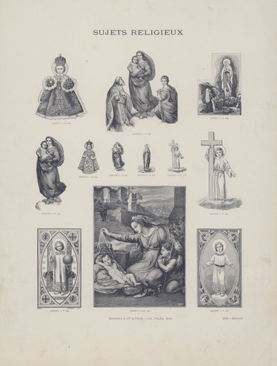 Tópicos religiosos (gravura) de French School
