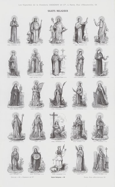 Tópicos religiosos (gravura) de French School