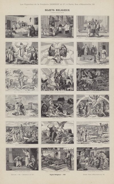 Tópicos religiosos (gravura) de French School