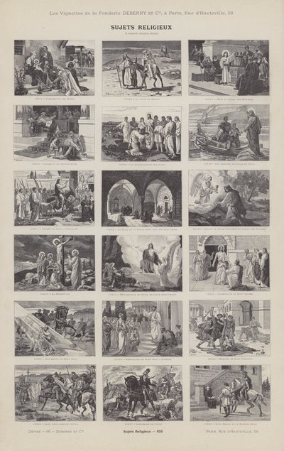 Tópicos religiosos (gravura) de French School