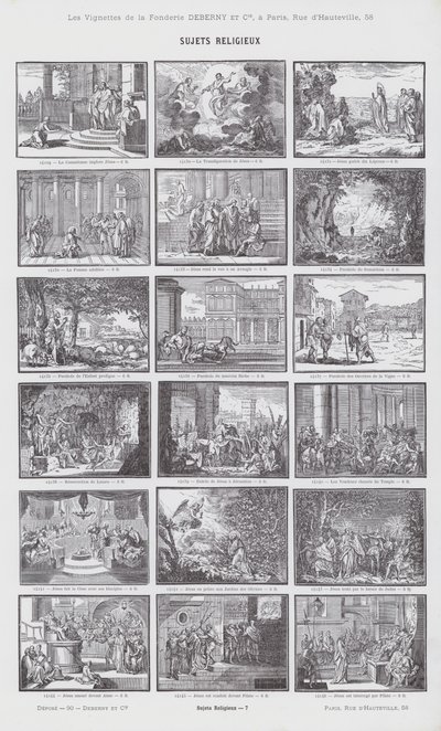 Tópicos religiosos (gravura) de French School