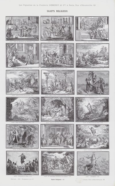 Tópicos religiosos (gravura) de French School