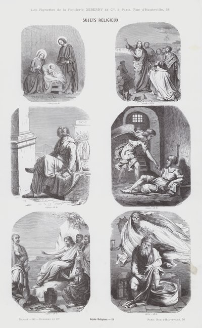 Tópicos religiosos (gravura) de French School