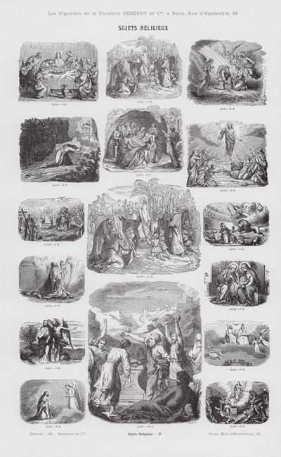 Tópicos religiosos (gravura) de French School