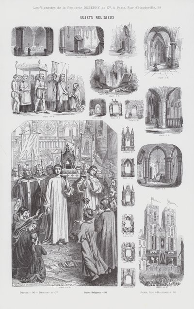 Tópicos religiosos (gravura) de French School