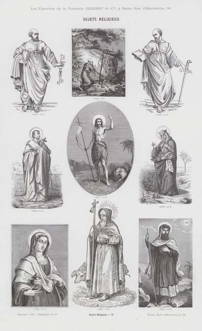 Tópicos religiosos (gravura) de French School