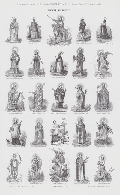 Tópicos religiosos (gravura) de French School