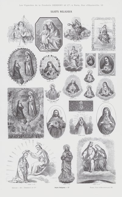 Tópicos religiosos (gravura) de French School
