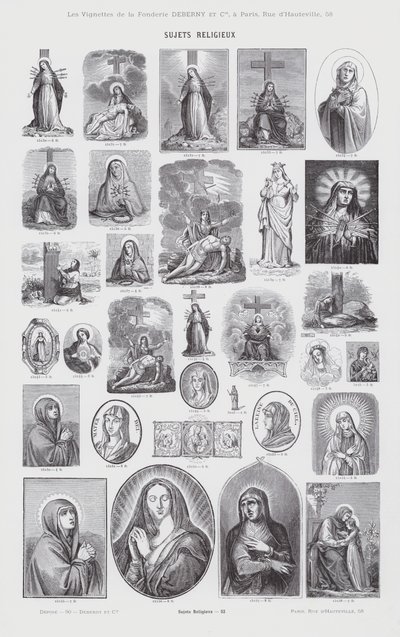 Tópicos religiosos (gravura) de French School