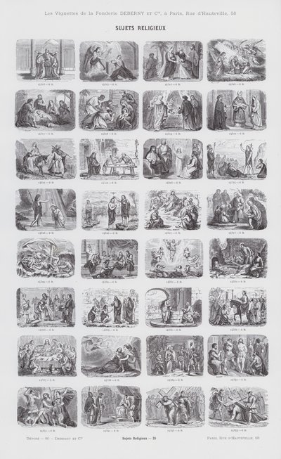 Tópicos religiosos (gravura) de French School
