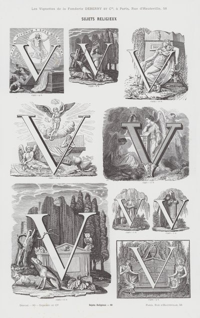 Tópicos religiosos (gravura) de French School