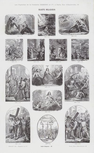 Tópicos religiosos (gravura) de French School