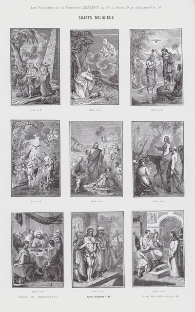 Tópicos religiosos (gravura) de French School