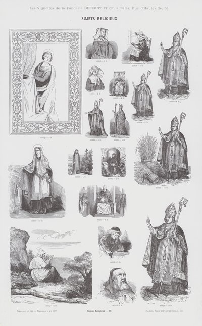 Tópicos religiosos (gravura) de French School