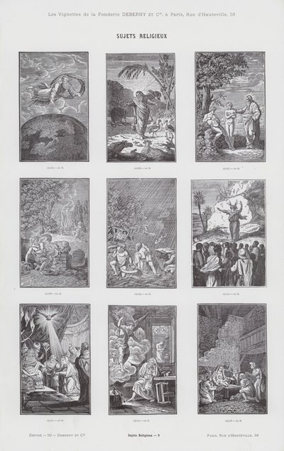Tópicos religiosos (gravura) de French School