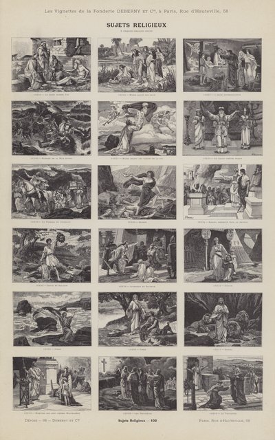 Tópicos religiosos (gravura) de French School