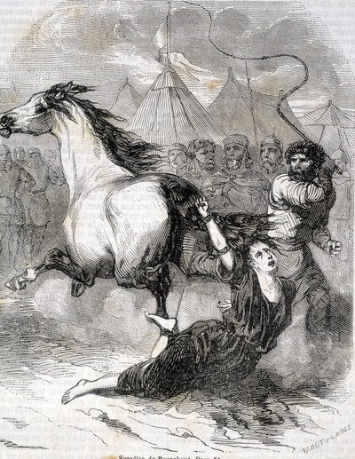 Torture de Brunehaut (ou Brunehilde) (613) - em “Histoire de France” por L.-P. Anquetil de French School