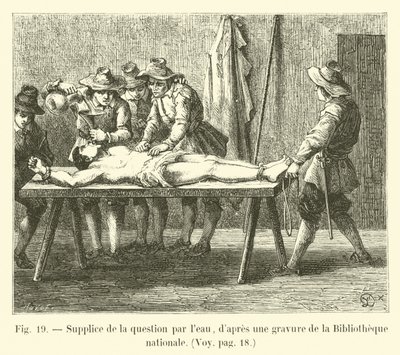 Súplica da questão pela água, depois de uma gravura da Biblioteca Nacional de French School