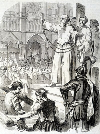 Supplice des Templars (1314) - em "Histoire de France" de L.-P. Anquetil de French School