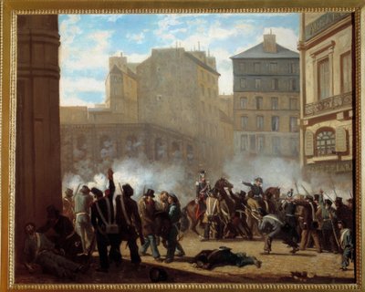 Tirada da praça do palácio real em 24 de fevereiro de French School