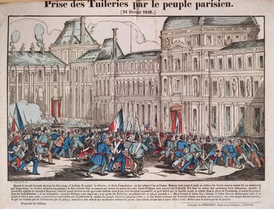 Tomada das Tulherias pelo Povo Parisiense, 24 de fevereiro de 1848 de French School