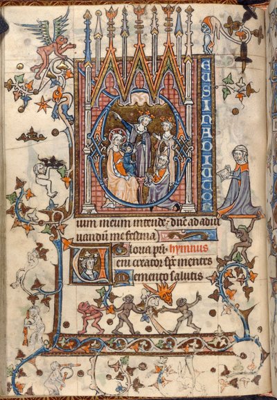 A Adoração dos Magos, do Livro de Horas de St Omer, MS 36684, f.46v (velino) de French School