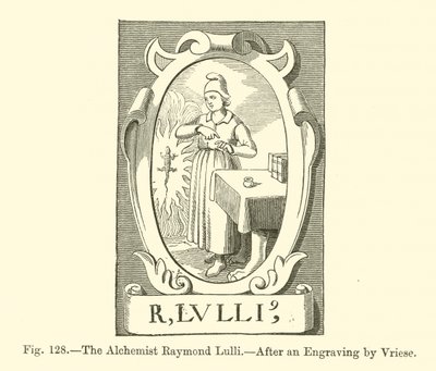 O alquimista Raymond Lulli (gravura) de French School